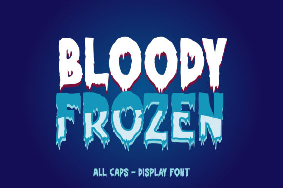 Bloody Frozen: A Bold Display Font for Impactful Designs